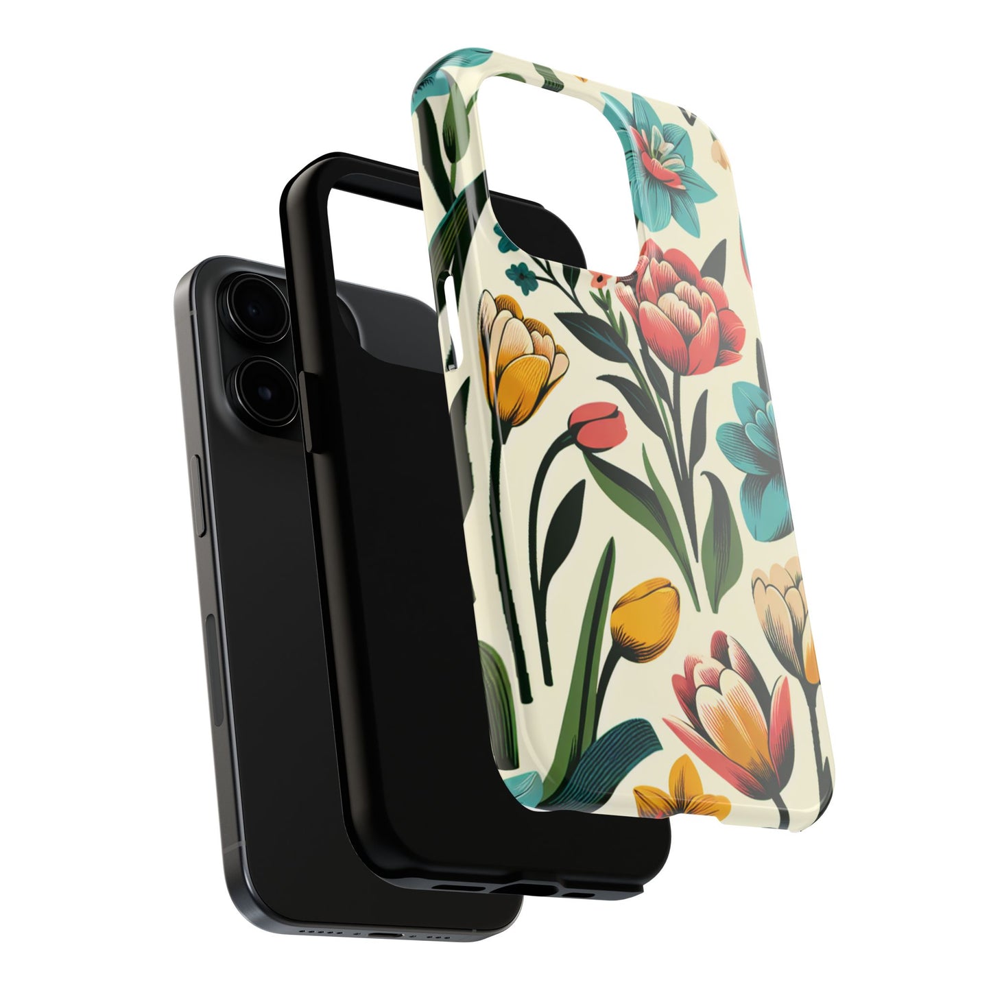 Floral Tough Phone Case - Vibrant Flower Design for Stylish Protection - for iPhone