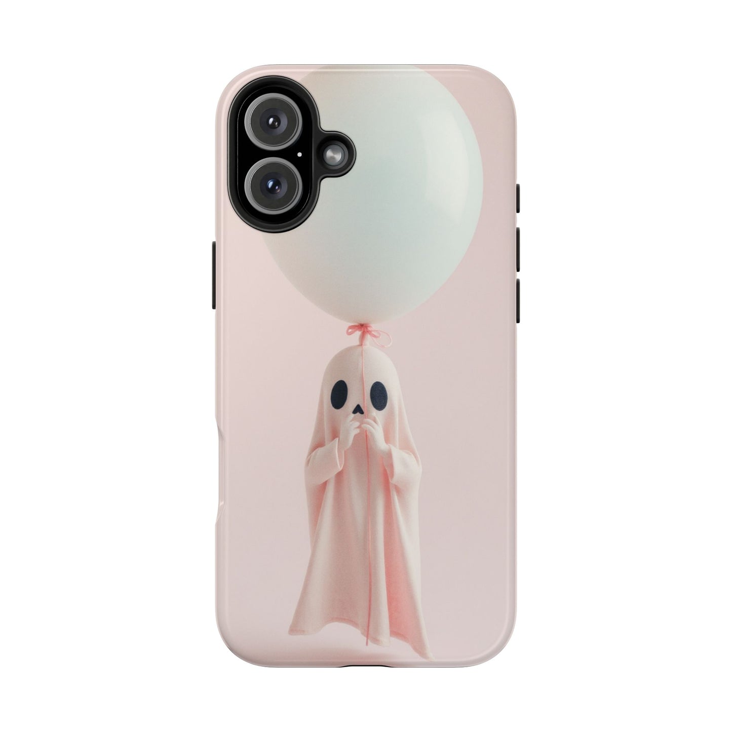 Cute Ghost Phone Case with Balloon - Tough Protection for Spooky Vibes