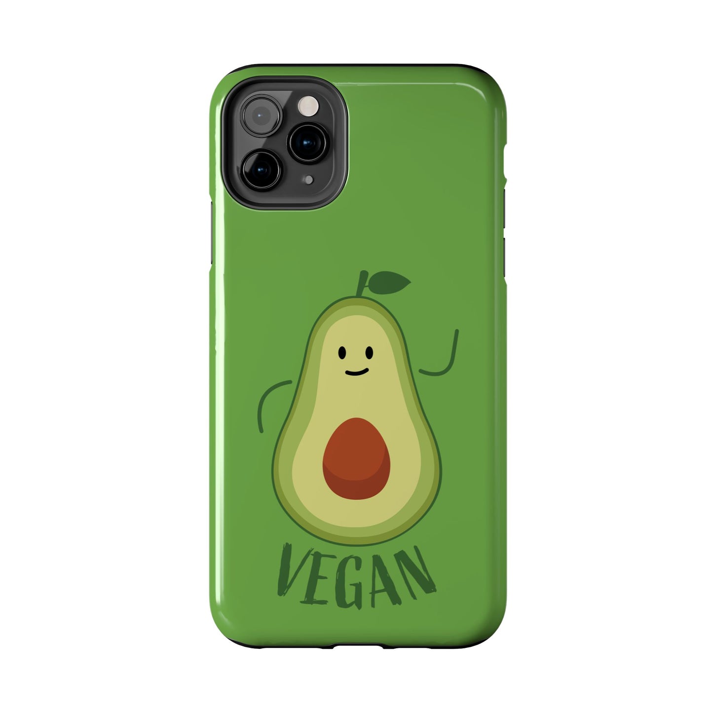 Vegan Avocado Tough Phone Case - Cute & Durable Phone Cover - for iPhone