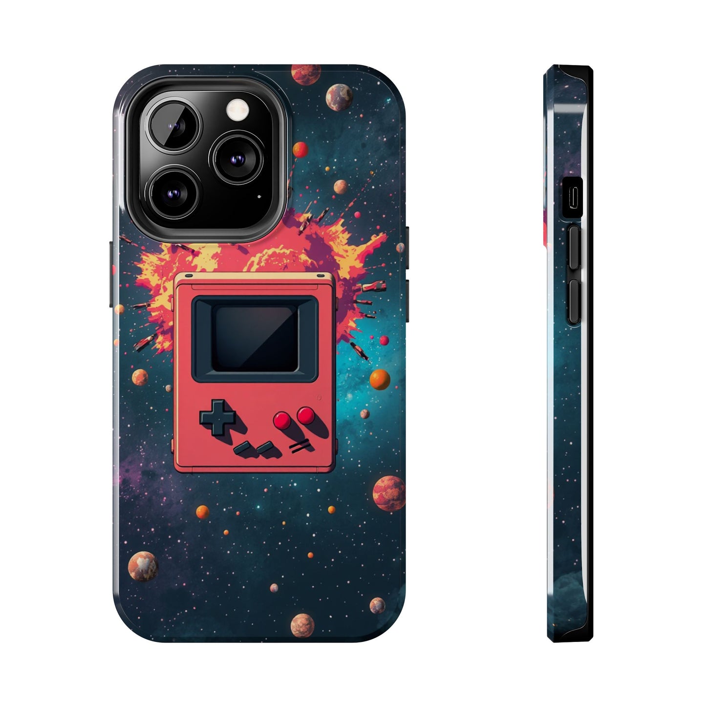 Retro Gaming Tough Phone Case - Space Adventure Design