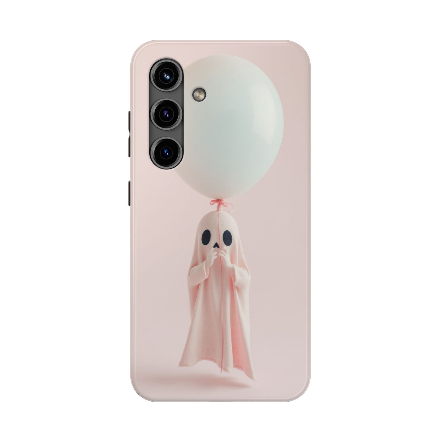 Cute Ghost Phone Case with Balloon - Tough Protection for Spooky Vibes