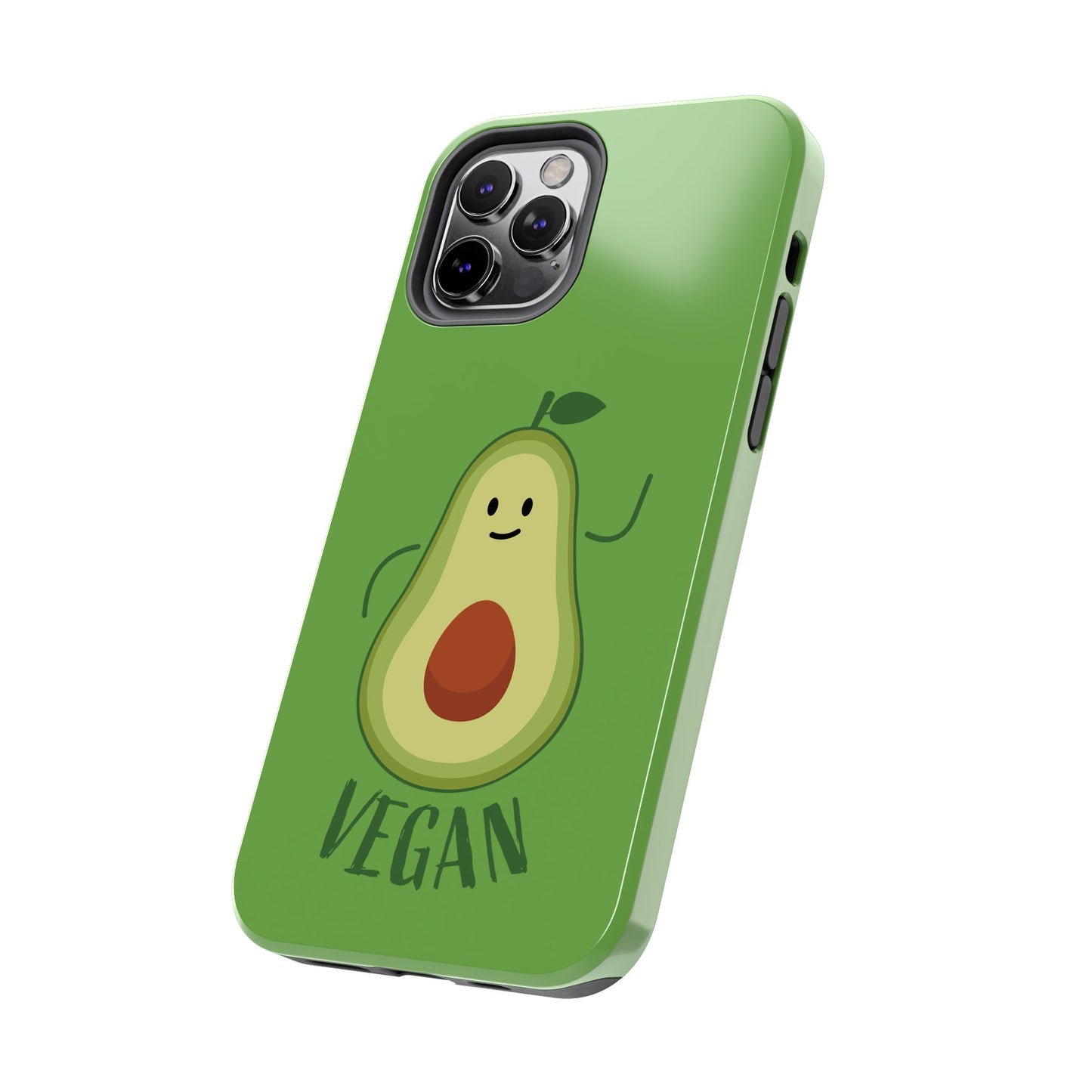 Vegan Avocado Tough Phone Case - Cute & Durable Phone Cover - for iPhone