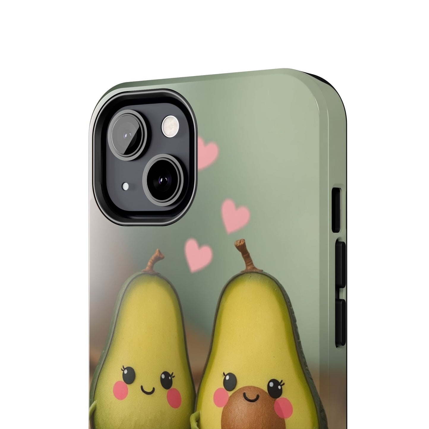 Cute Avocado Phone Case, Funny Tough Case, Quirky Phone Accessory, Gifts for Foodies, Valentine's Day Present