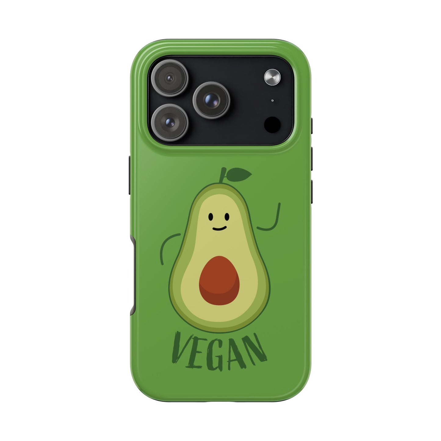 Vegan Avocado Tough Phone Case - Cute & Durable Phone Cover - for iPhone