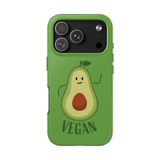 Vegan Avocado Tough Phone Case - Cute & Durable Phone Cover - for iPhone
