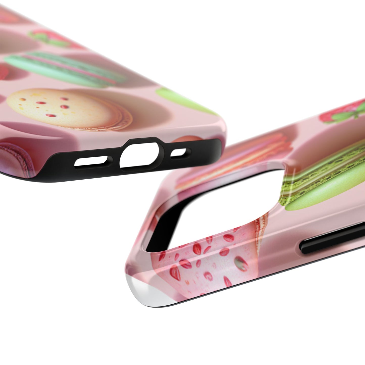 Macaron-Inspired Tough Phone Cases - Colorful Sweet Design - for iPhone