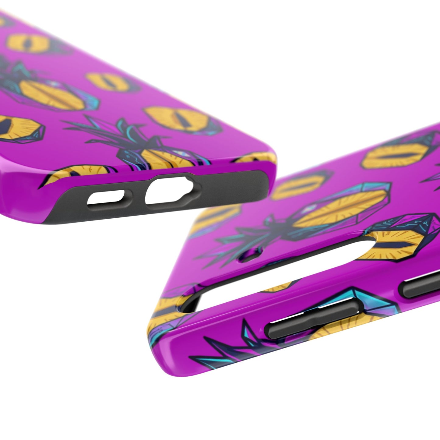 Cyberpunk Origami Pineapple iPhone Case