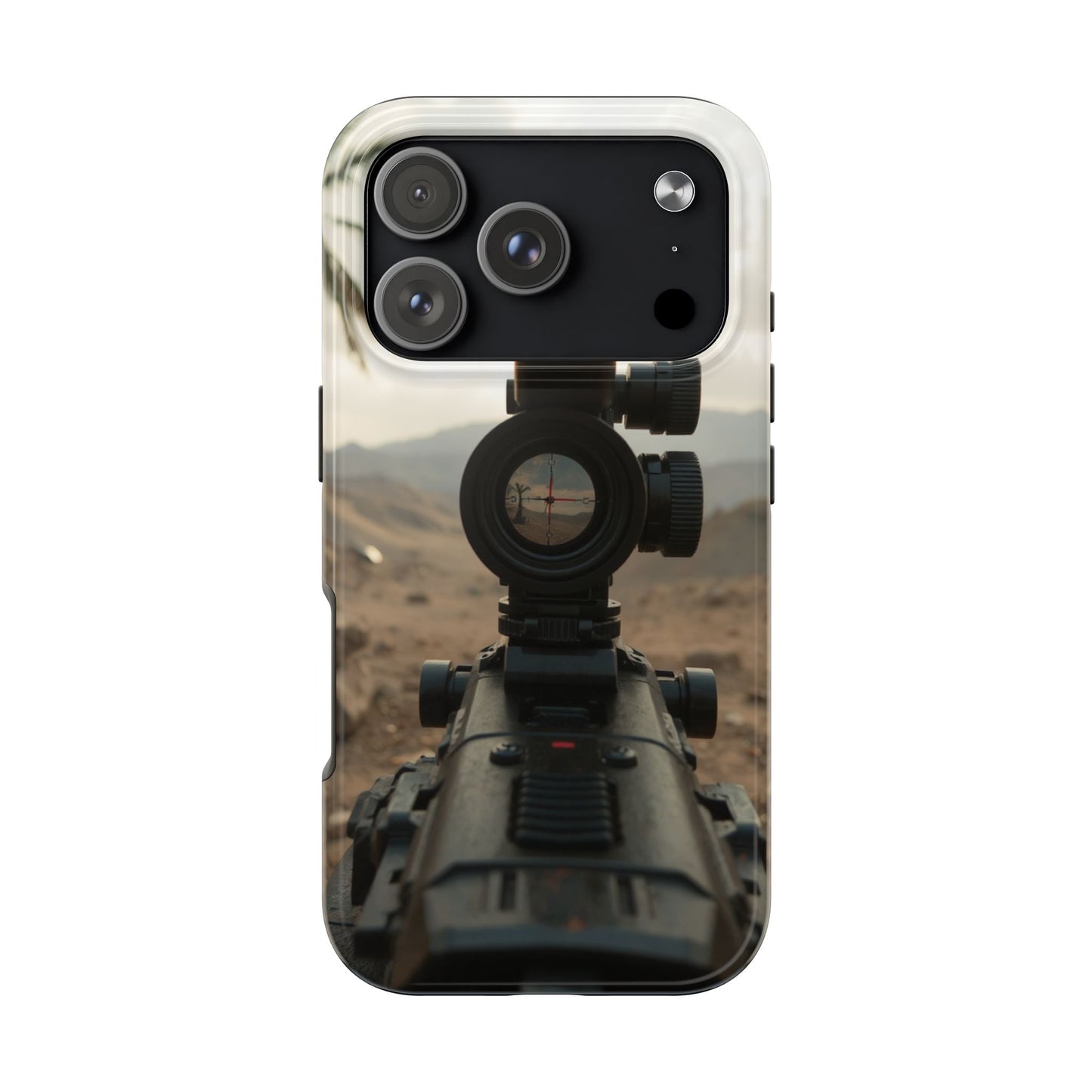 Tough Phone Case with Sniper Scope Design - Durable & Stylish Protection for Outdoors Enthusiasts