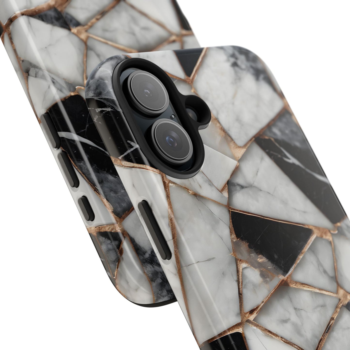 Elegant Marble Tough Phone Case - Stylish Protection for iPhone