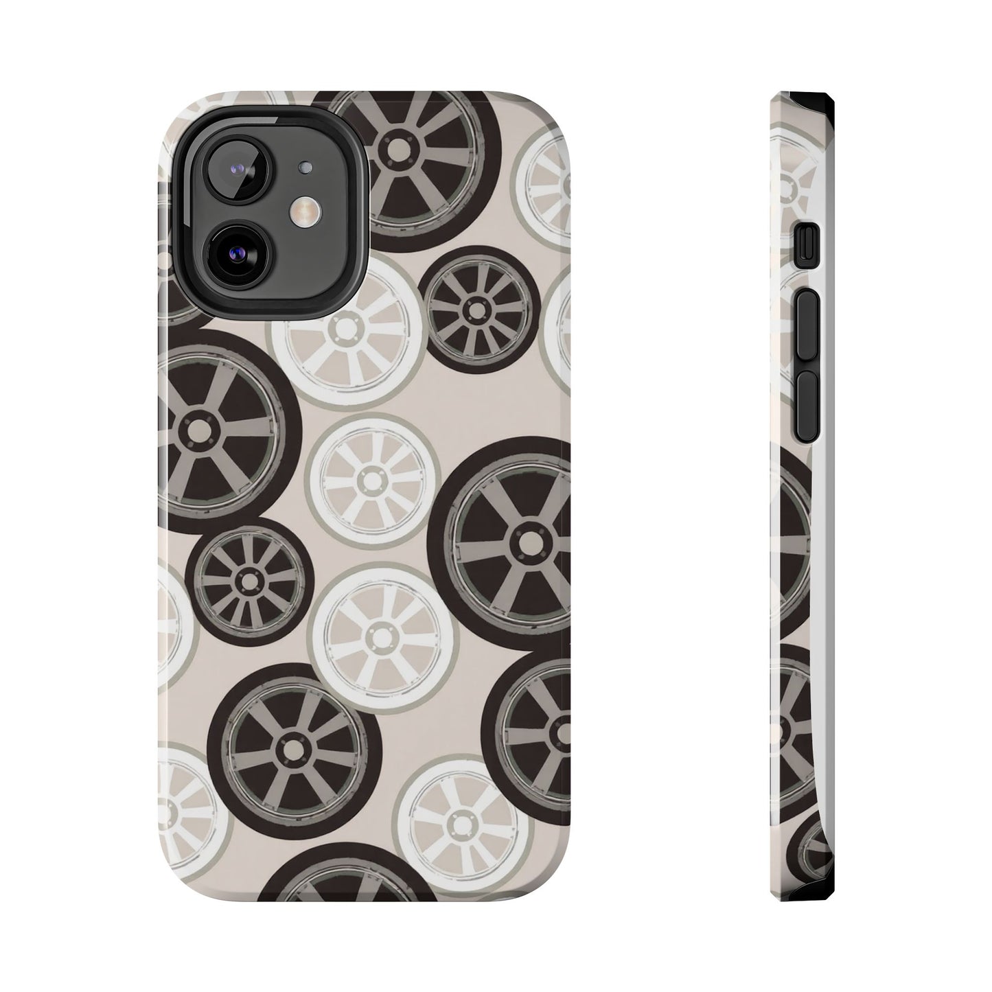 Racing Wheel Design Tough Phone Case – Durable Protection for Automotive Enthusiasts