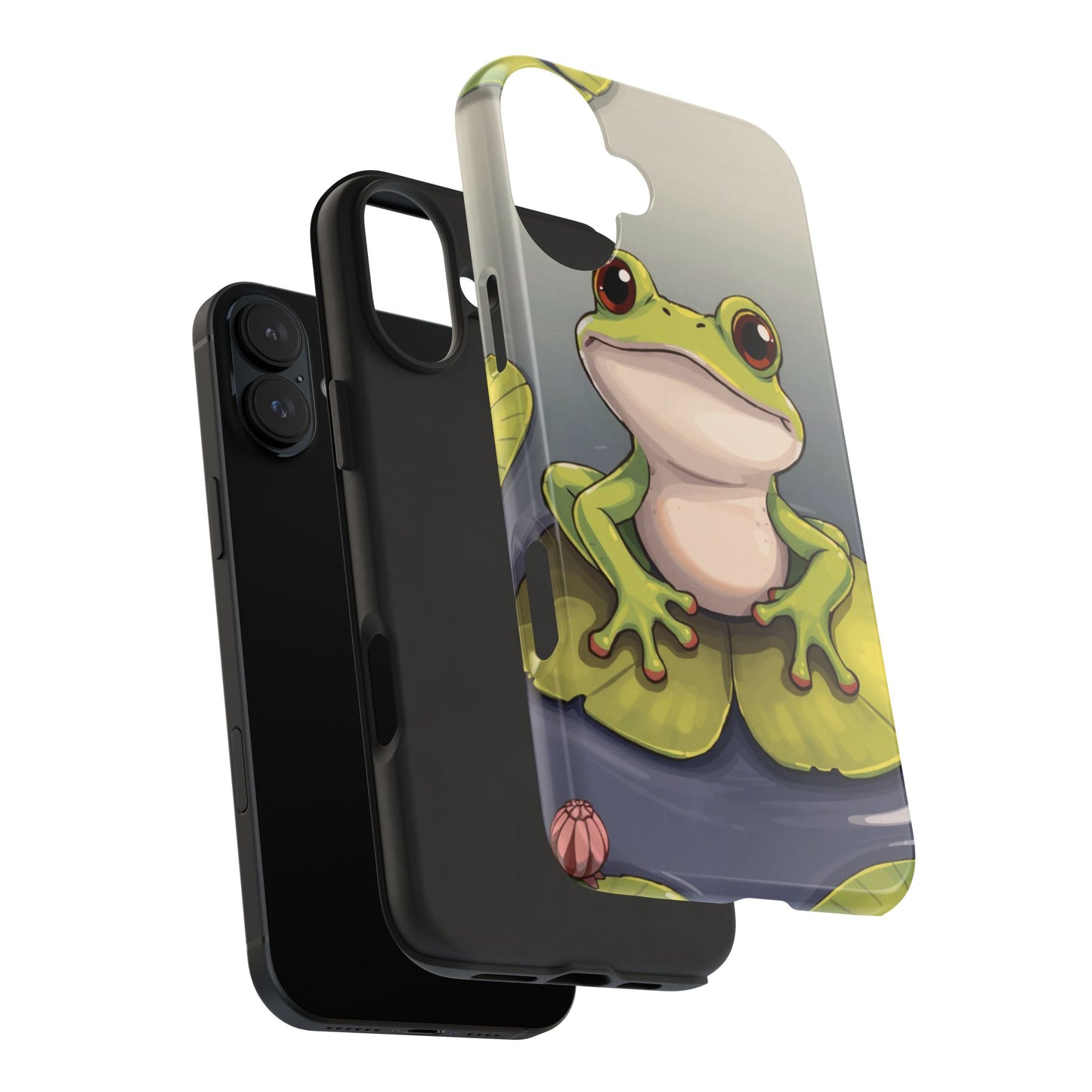 Cute Frog Tough Phone Case - Durable Protection with Nature Vibe