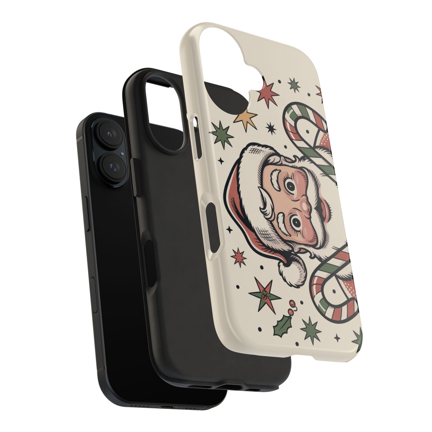Retro Santa Tough Phone Case - Festive Holiday Design