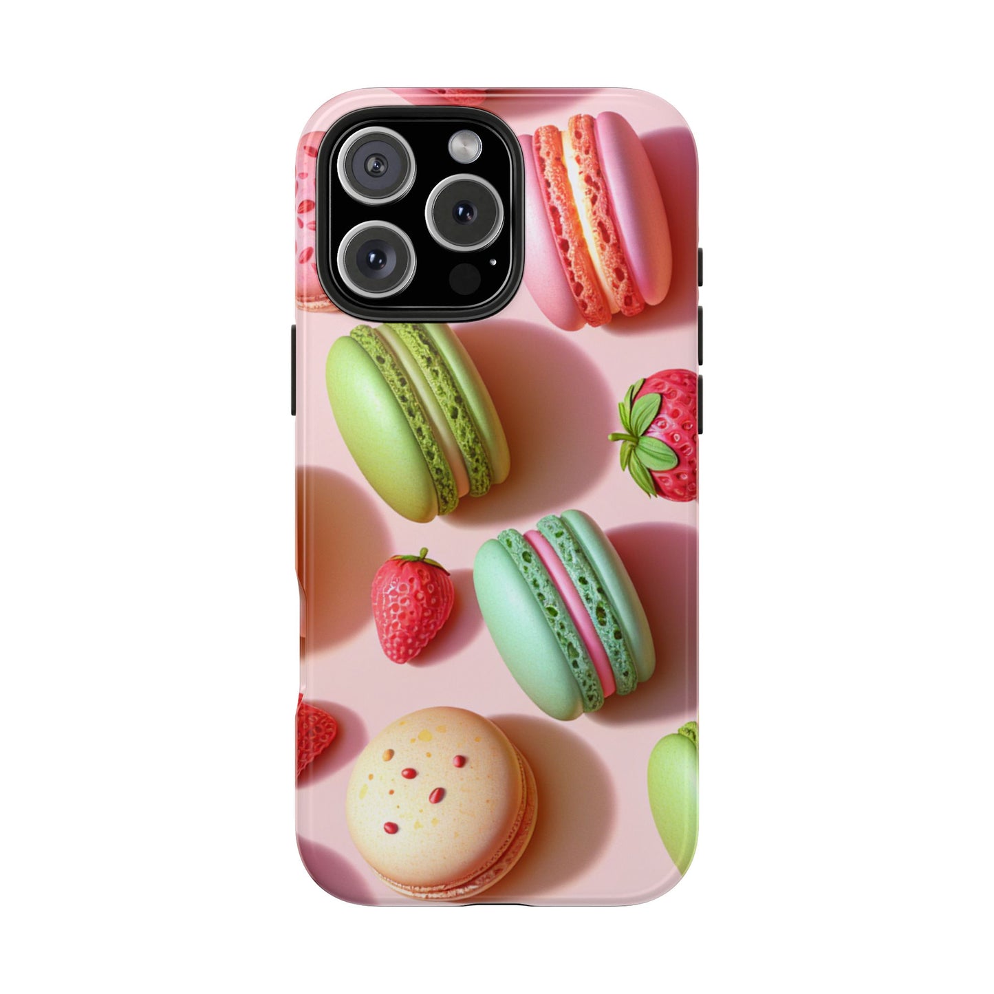 Macaron-Inspired Tough Phone Cases - Colorful Sweet Design - for iPhone