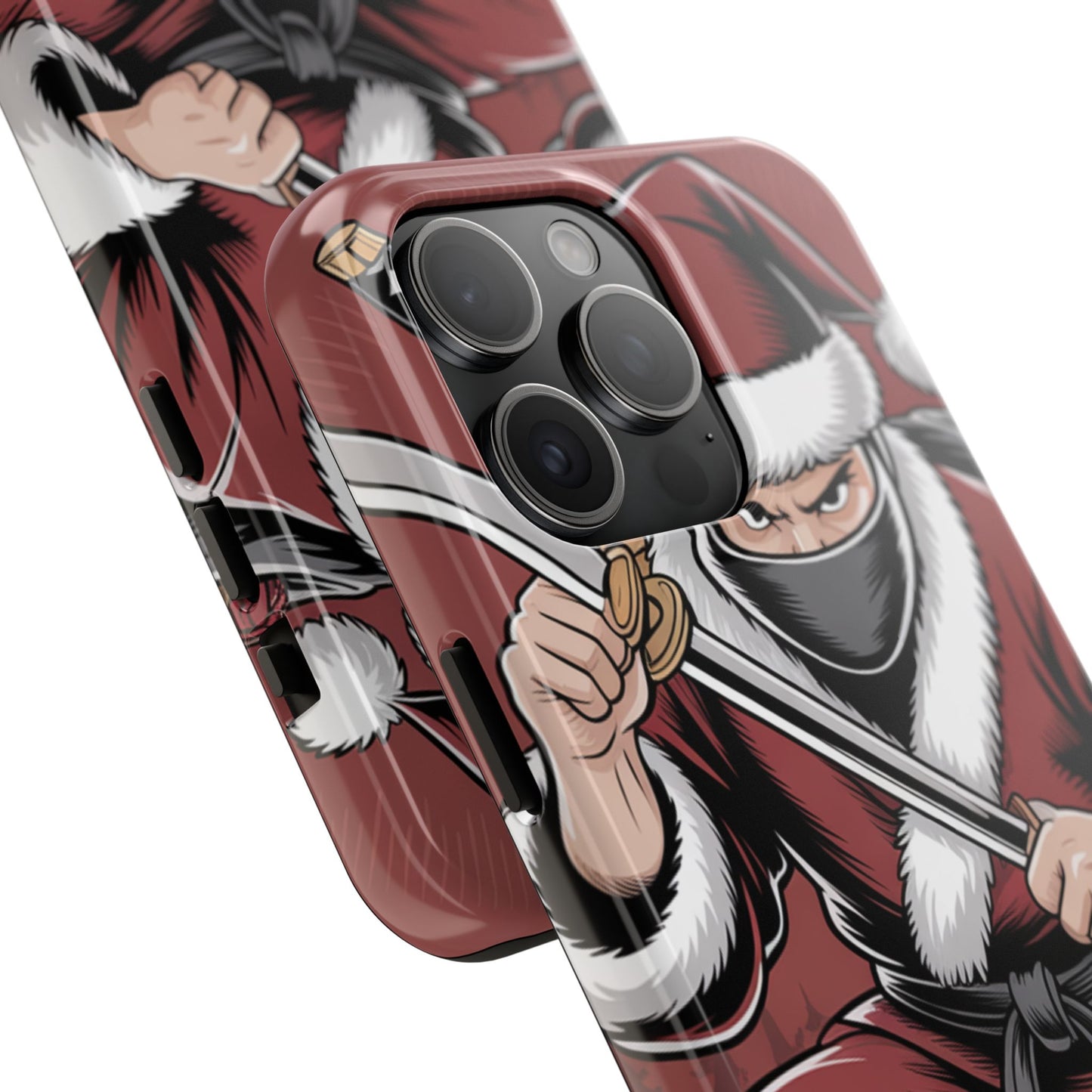 Ninja Santa Tough Phone Case | Durable Holiday Phone Cover for iPhone