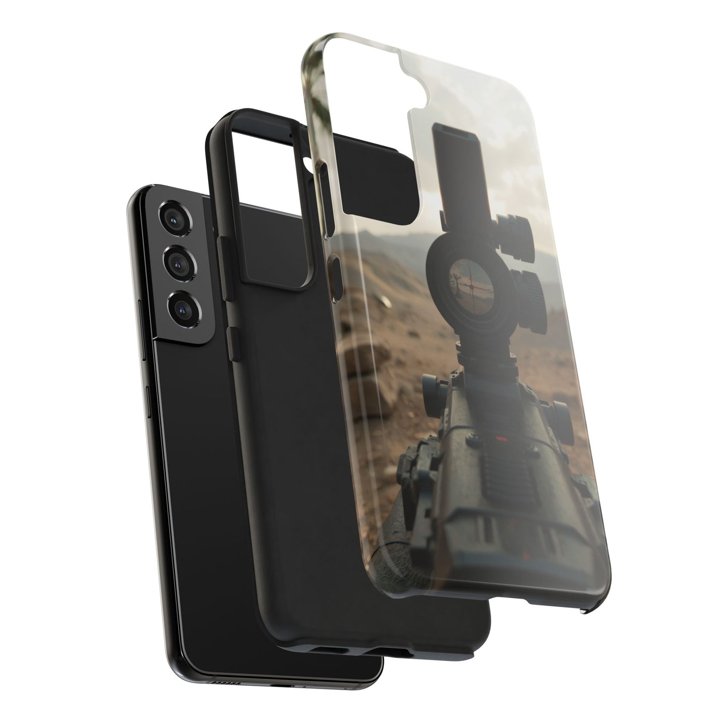 Tough Phone Case with Sniper Scope Design - Durable & Stylish Protection for Outdoors Enthusiasts