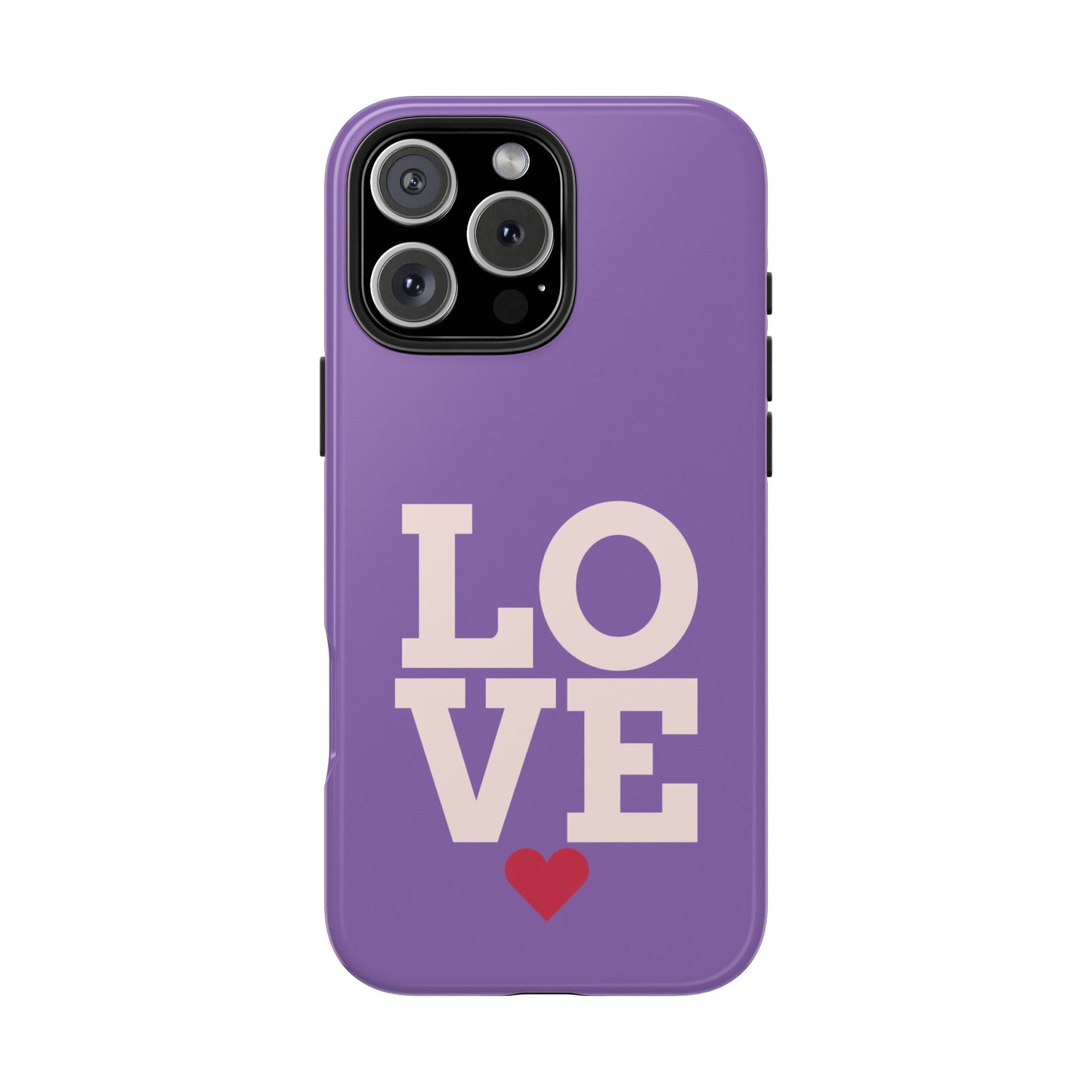 Purple Love Phone Case - Durable & Stylish Tough Case - for iPhone