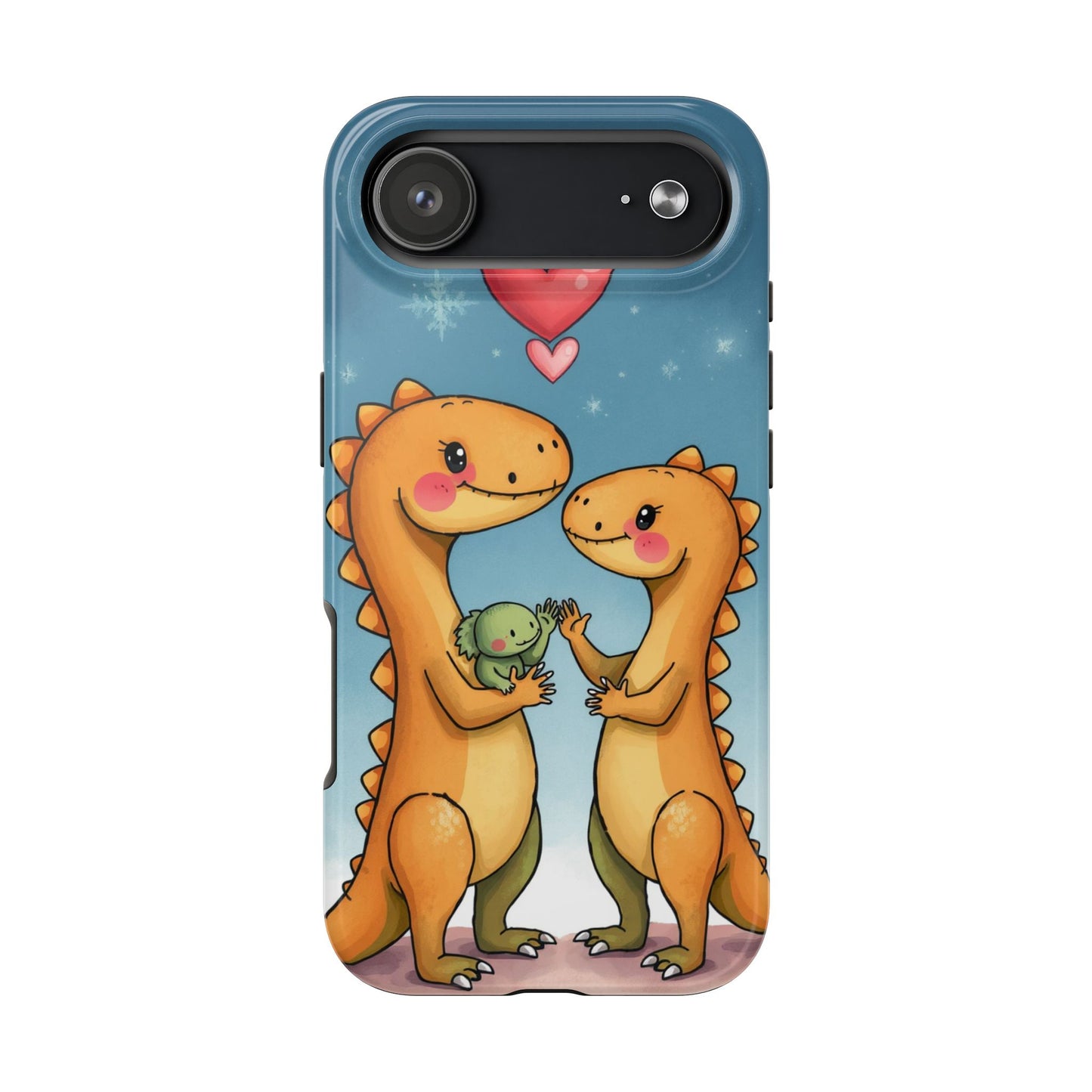 Dino Love Tough Phone Case - Cute & Durable Design for Kids & Parents