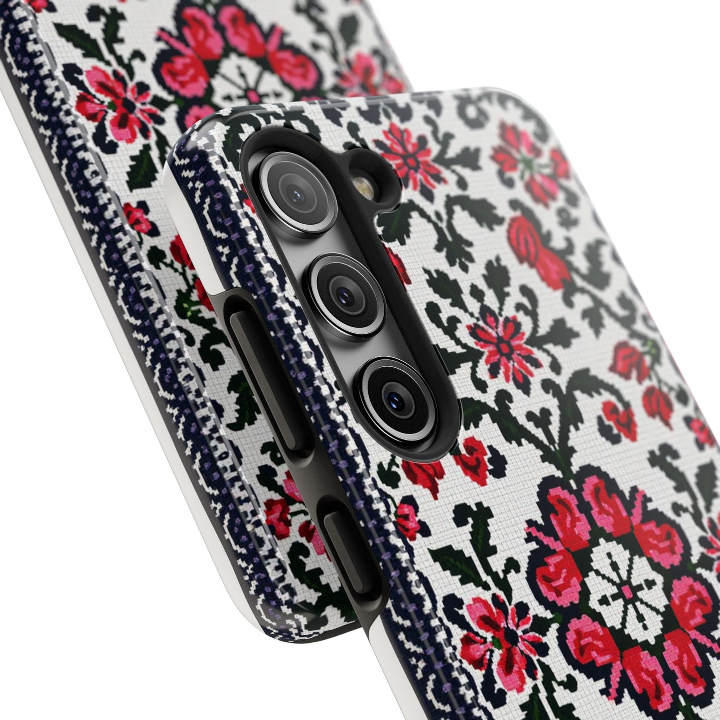 Traditional Knit Floral Design | Tough Phone Case - Durable Protection for iPhone