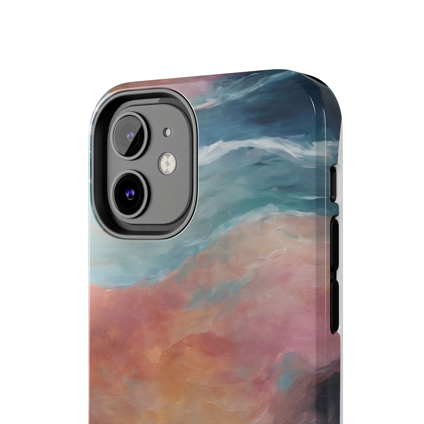 Artistic Painted Sea Tough Phone Case - Abstract Waves Design - for iPhone
