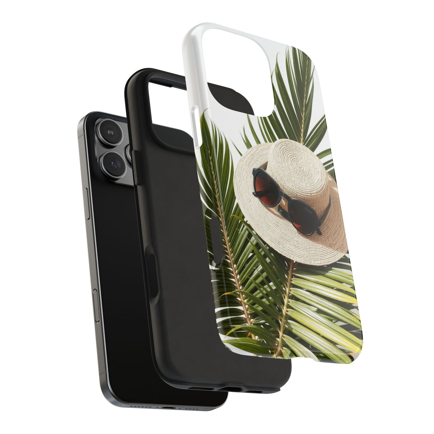 Tropical Phone Case - Summer Vibes with Hat & Sunglasses Design