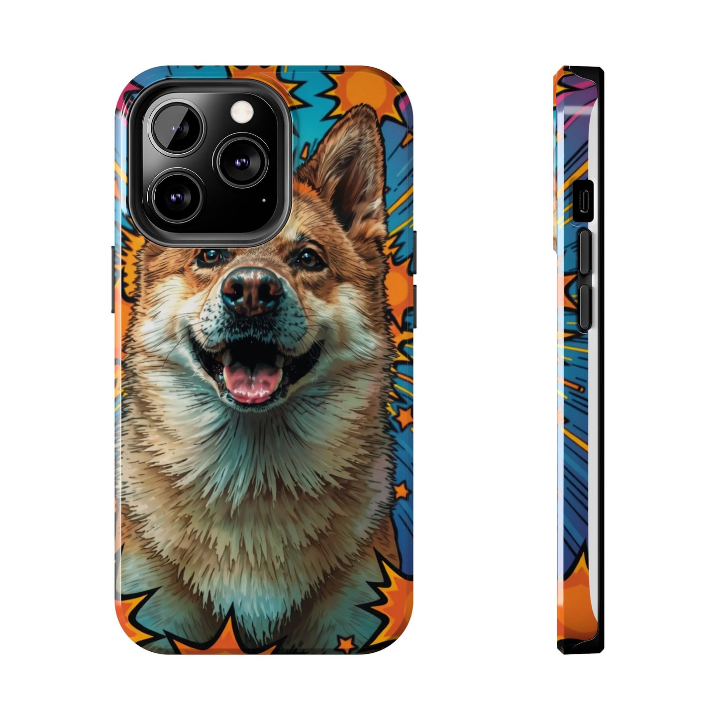 Vibrant Corgi Tough Phone Case - Fun Design for Pet Lovers