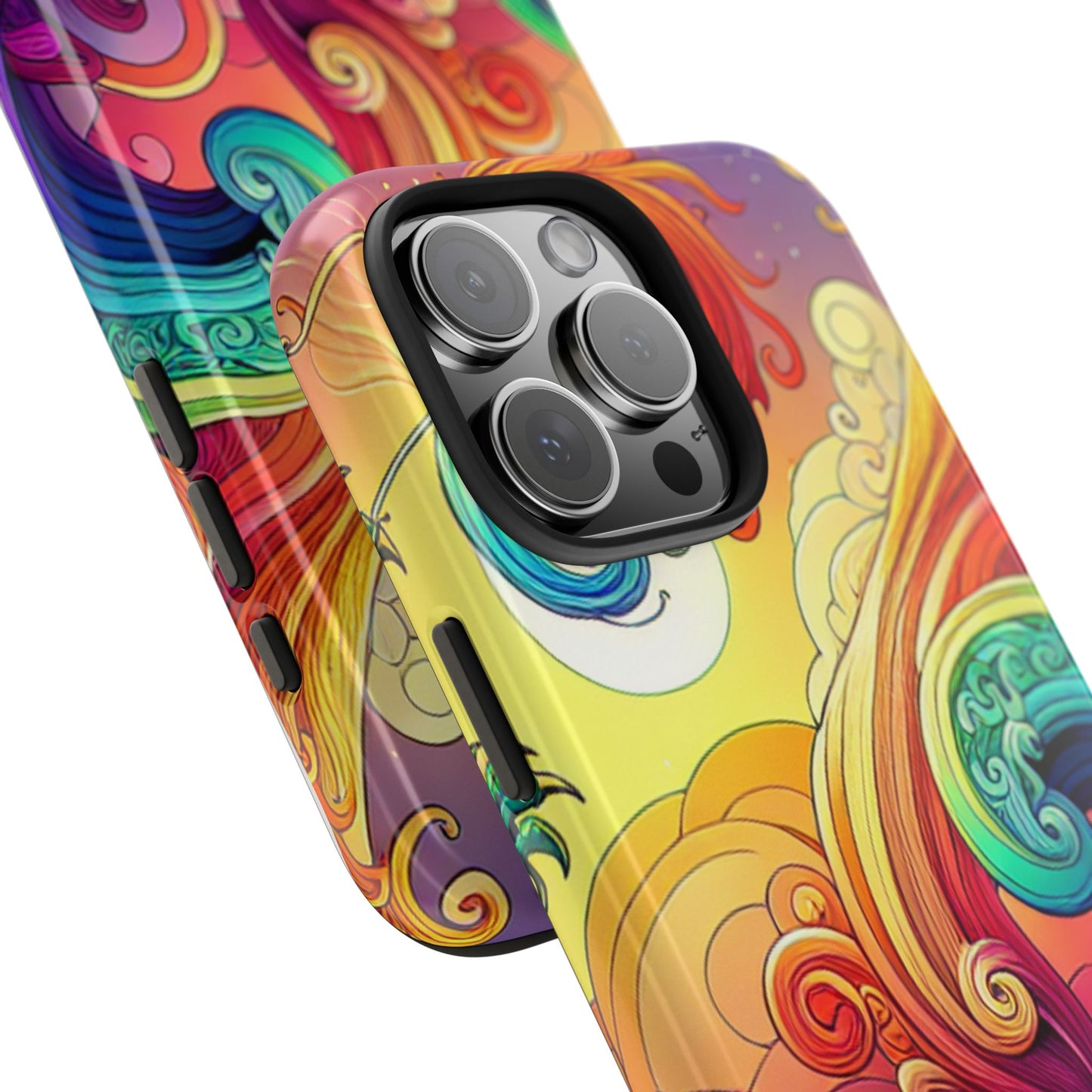 Fantasy Ocean Waves Tough Phone Case - Colorful Protective Cover - for iPhone