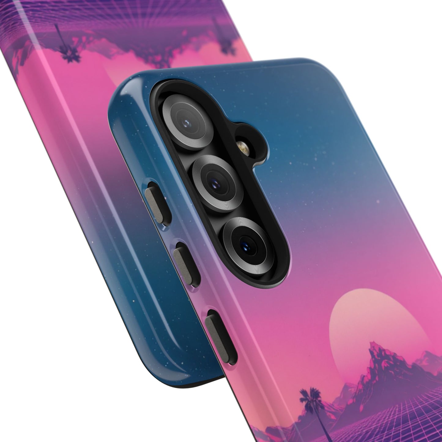 Retro Aesthetic Tough Phone Case - Vibrant Sunset Design