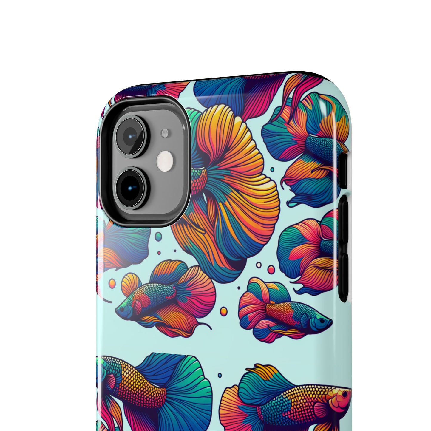 Colorful Fish Pattern Tough Phone Case - Aquatic Lovers - for iPhone