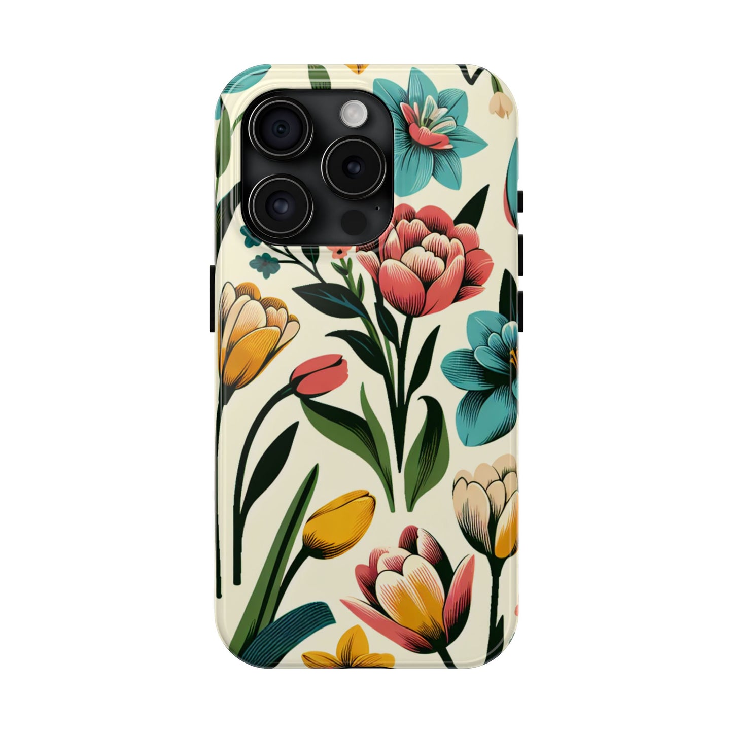 Floral Tough Phone Case - Vibrant Flower Design for Stylish Protection - for iPhone