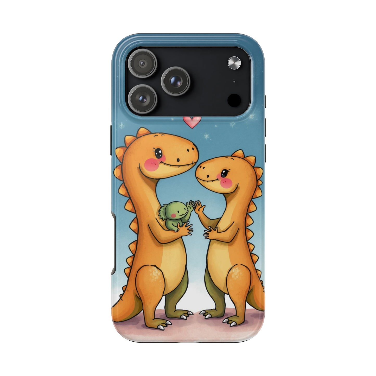 Dino Love Tough Phone Case - Cute & Durable Design for Kids & Parents
