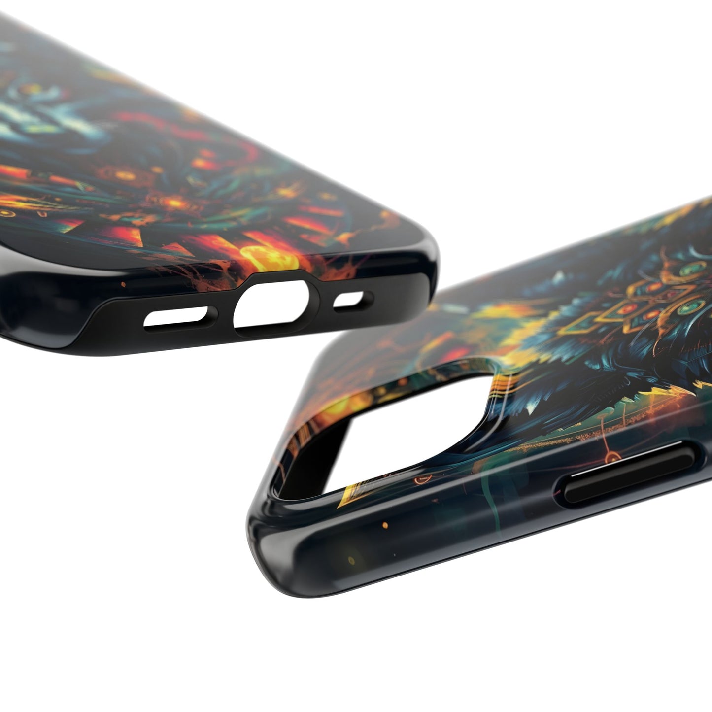 Vibrant Mystical Wolf Art Tough Phone Case - Durable & Unique Design for Animal Lovers - for iPhone
