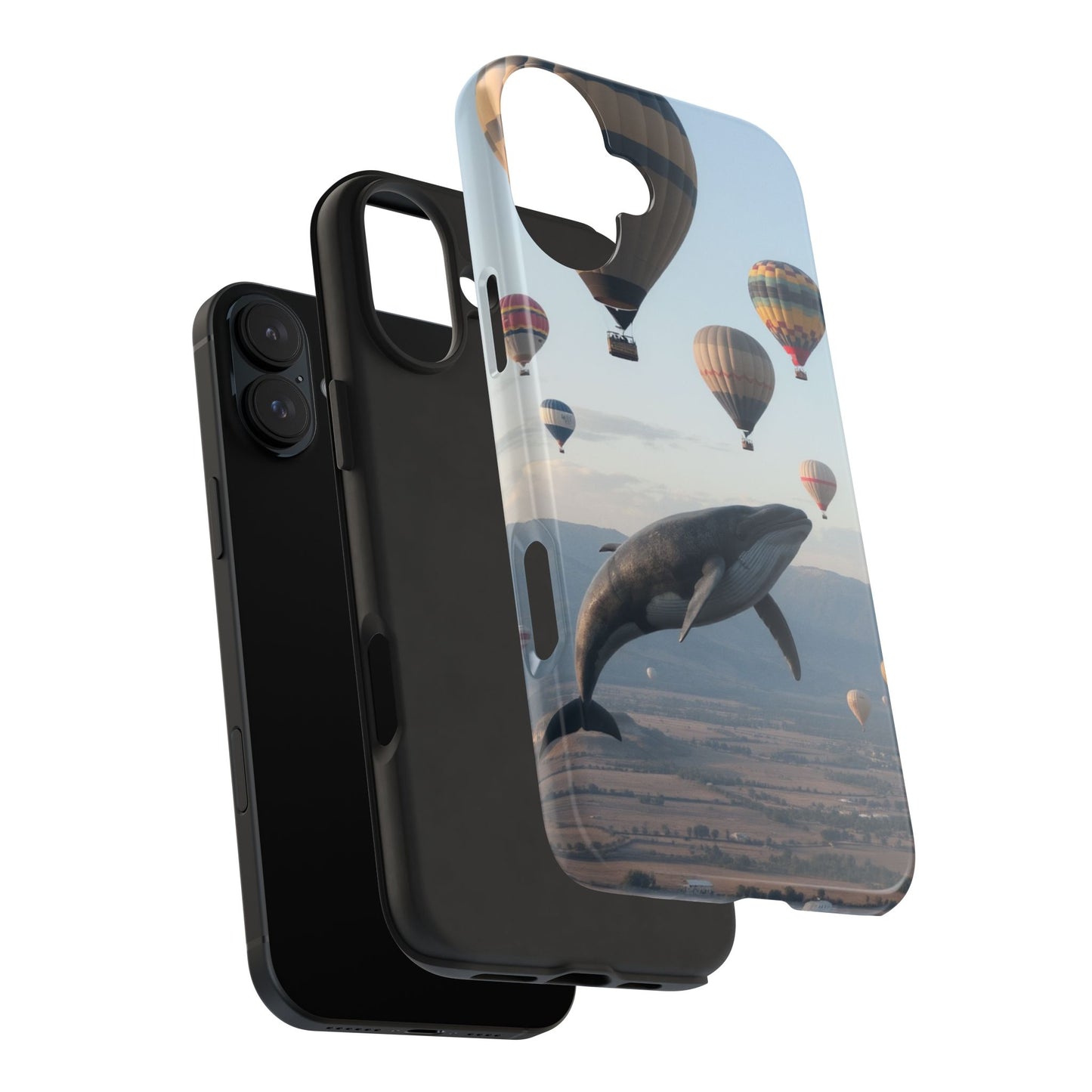 Whale Hot Air Balloon Tough Phone Case - Adventure & Nature Lovers
