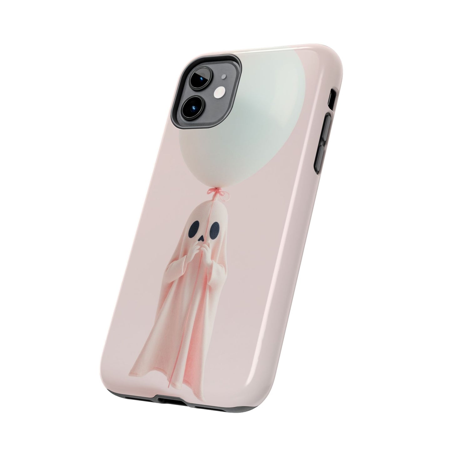 Cute Ghost Phone Case with Balloon - Tough Protection for Spooky Vibes