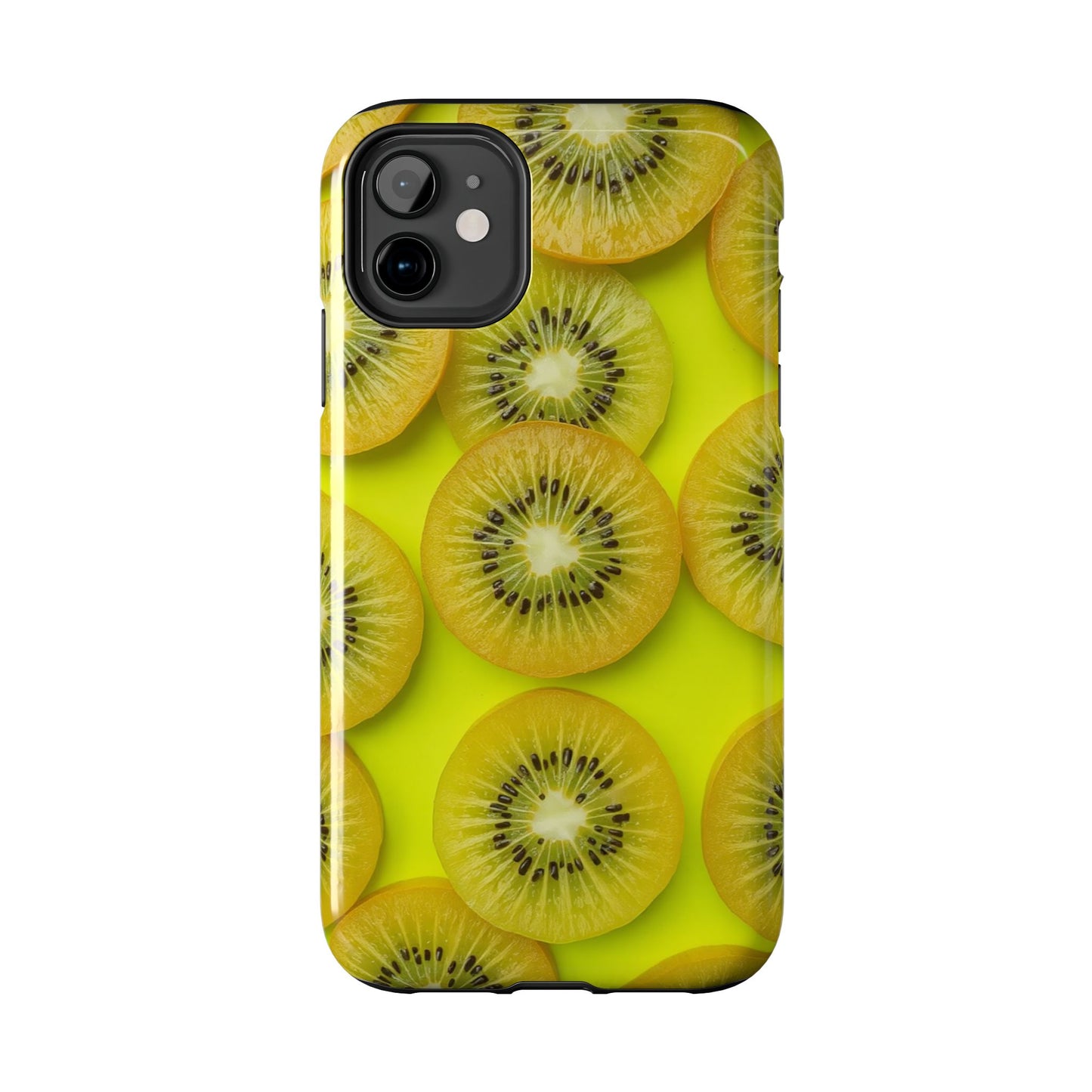 Vibrant Kiwi Tough Phone Case - Bright Yellow Design for Fruit Lovers