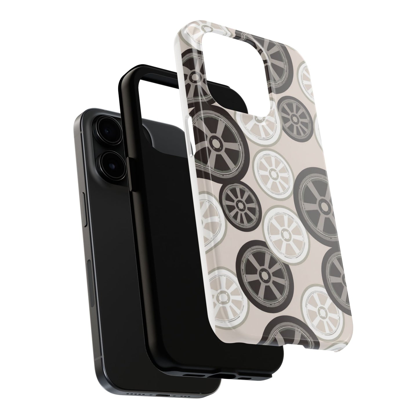 Racing Wheel Design Tough Phone Case – Durable Protection for Automotive Enthusiasts