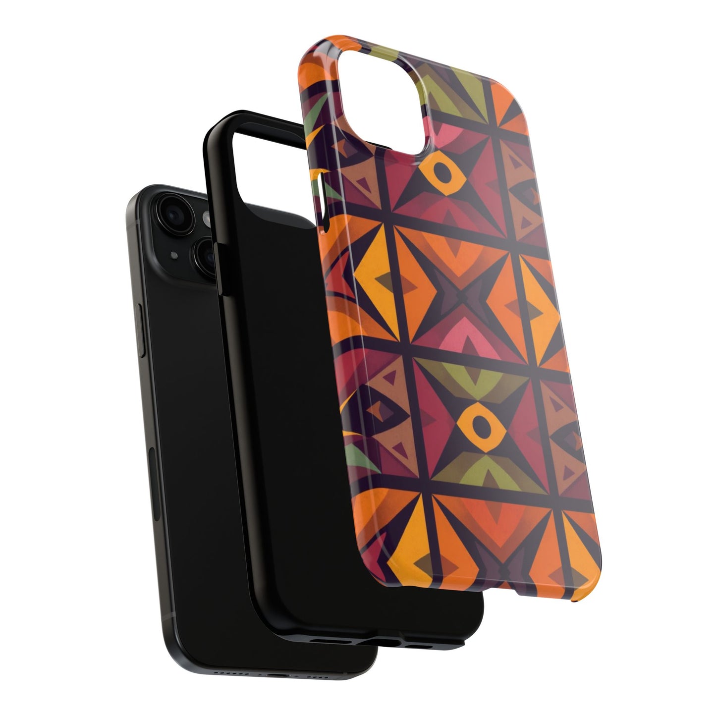 Vibrant Tribal Geometric Tough Phone Case - Colorful Protection for Your iPhone