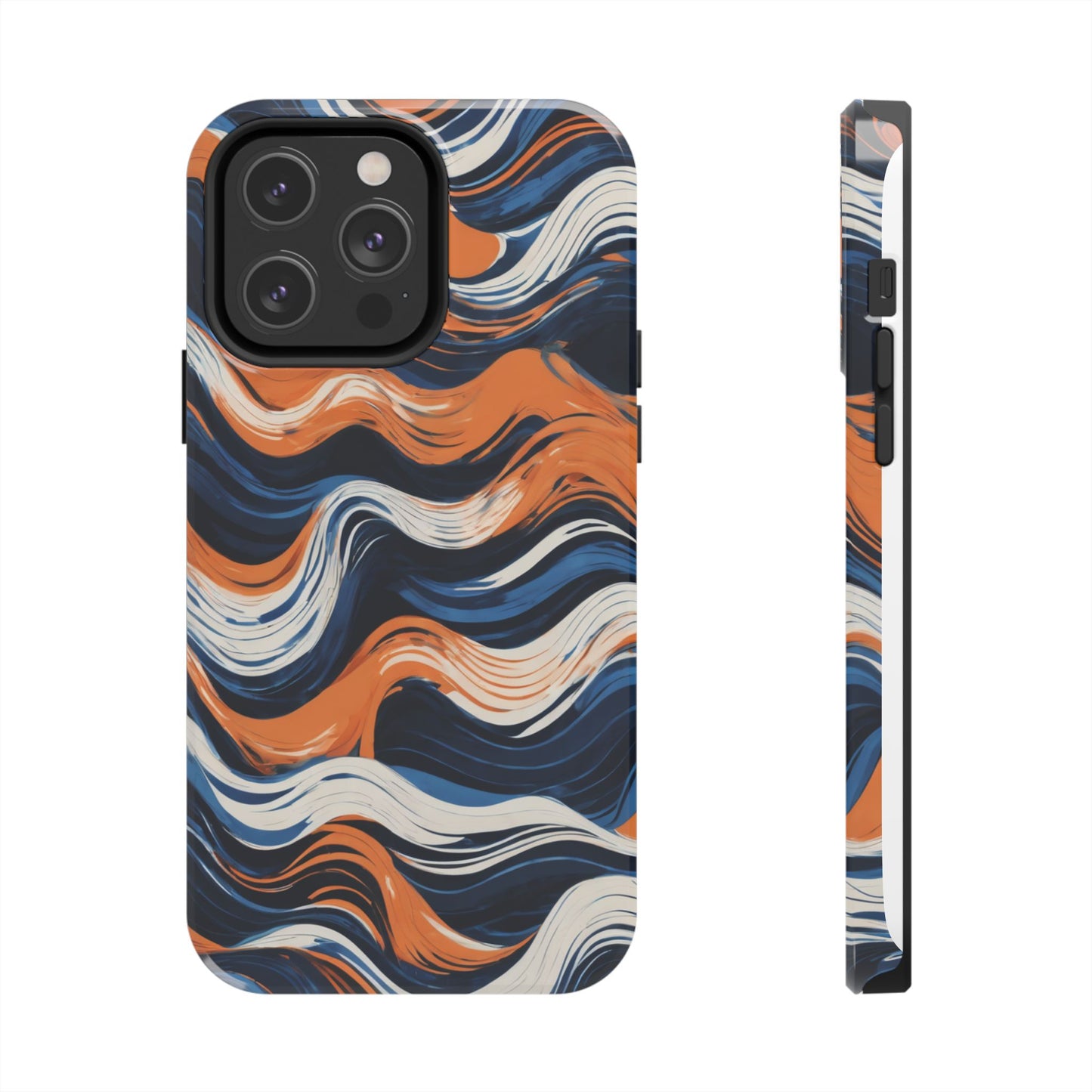Wave Pattern Tough Phone Case - Stylish and Durable for Modern Lifestyle - for iPhone