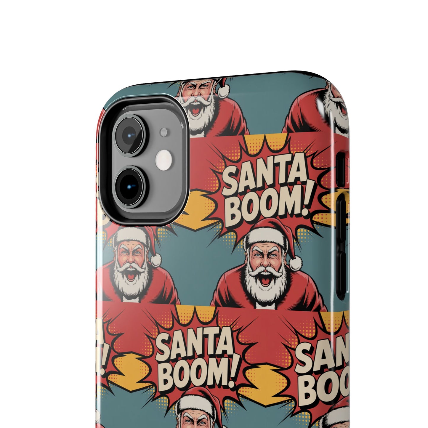 Festive Santa Boom Pattern Tough Phone Case