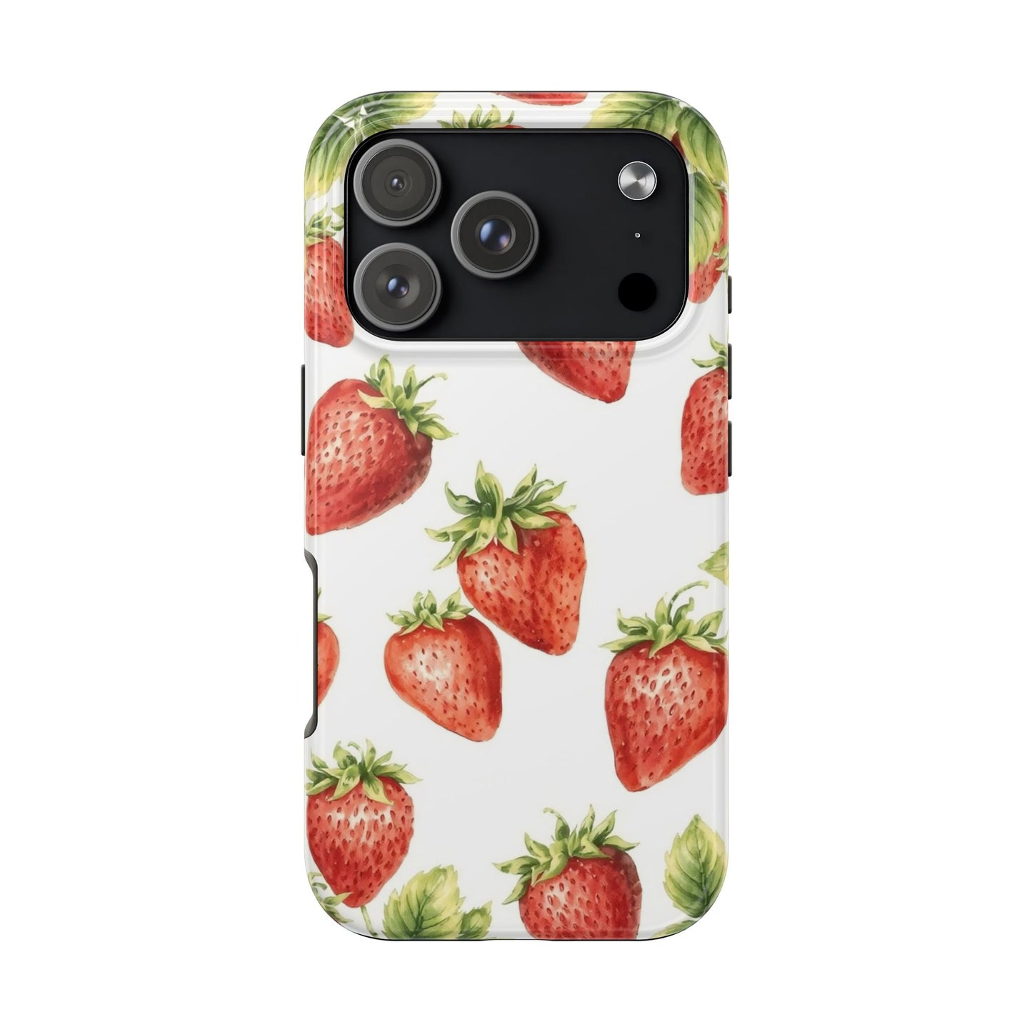 Strawberry Tough Phone Case - Durable Protection with a Fresh Design - for iPhone
