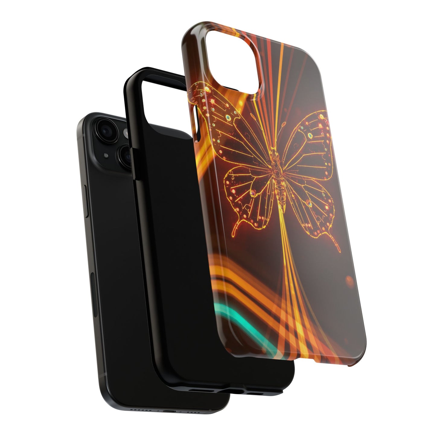 Elegant Butterfly Tough Phone Case - Stylish Protection for Nature Lovers