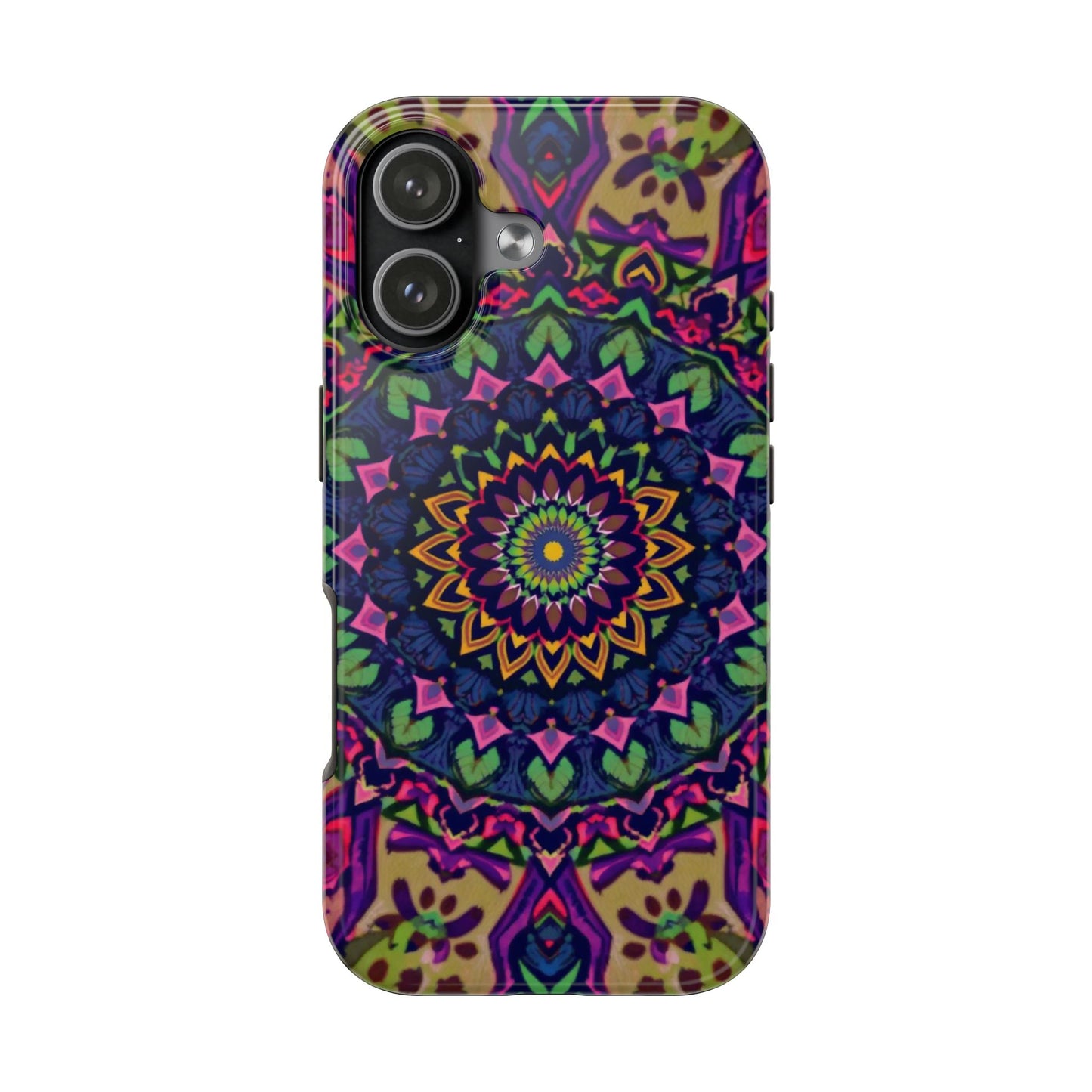 Vibrant Mandala Tough Phone Case - Colorful, Purple Fusion, Durable Protection for Your Device - for iPhone