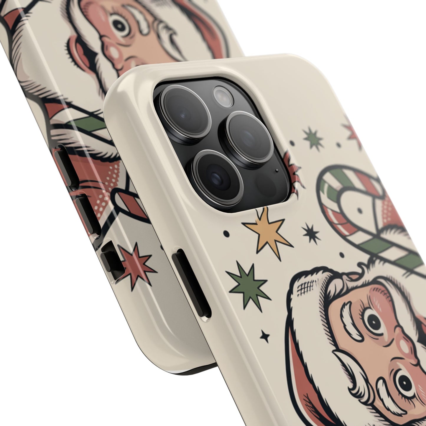 Retro Santa Tough Phone Case - Festive Holiday Design