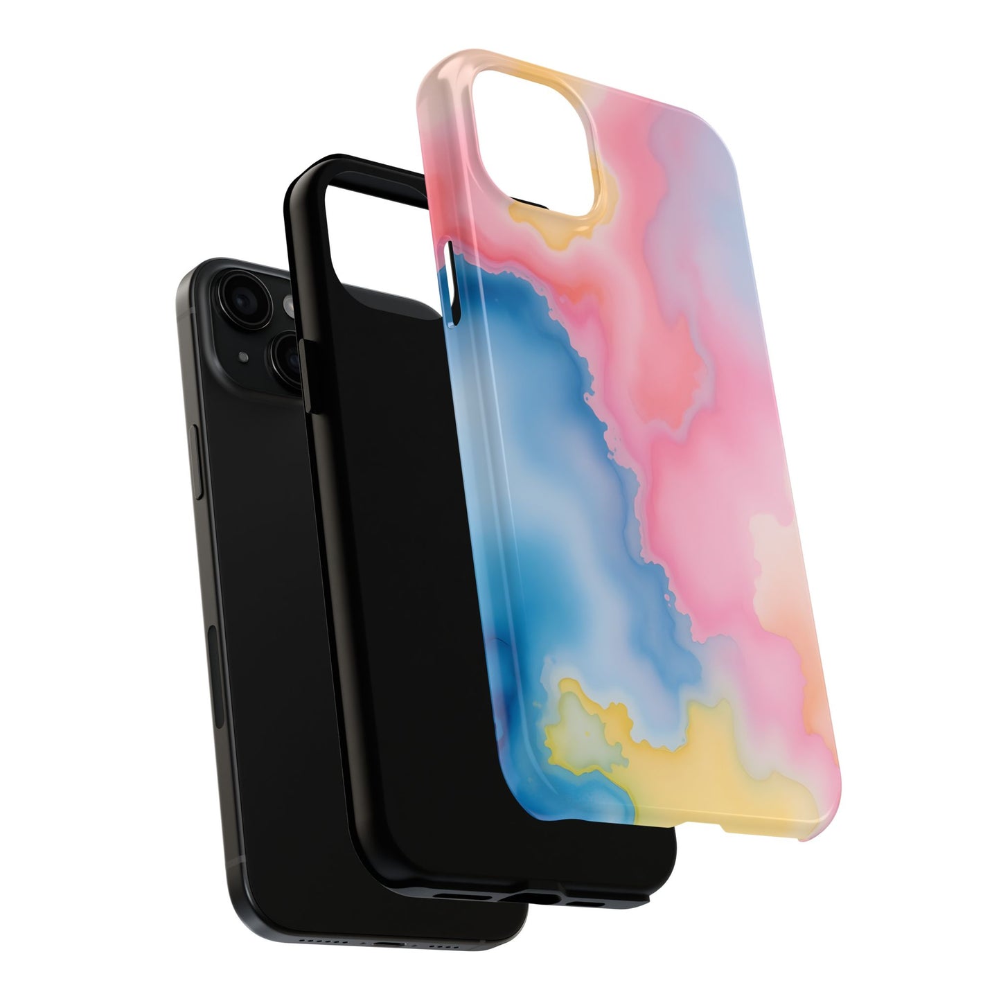 Painted Watercolor Tough Phone Case - Durable Protection with Artistic Vibes - for iPhone