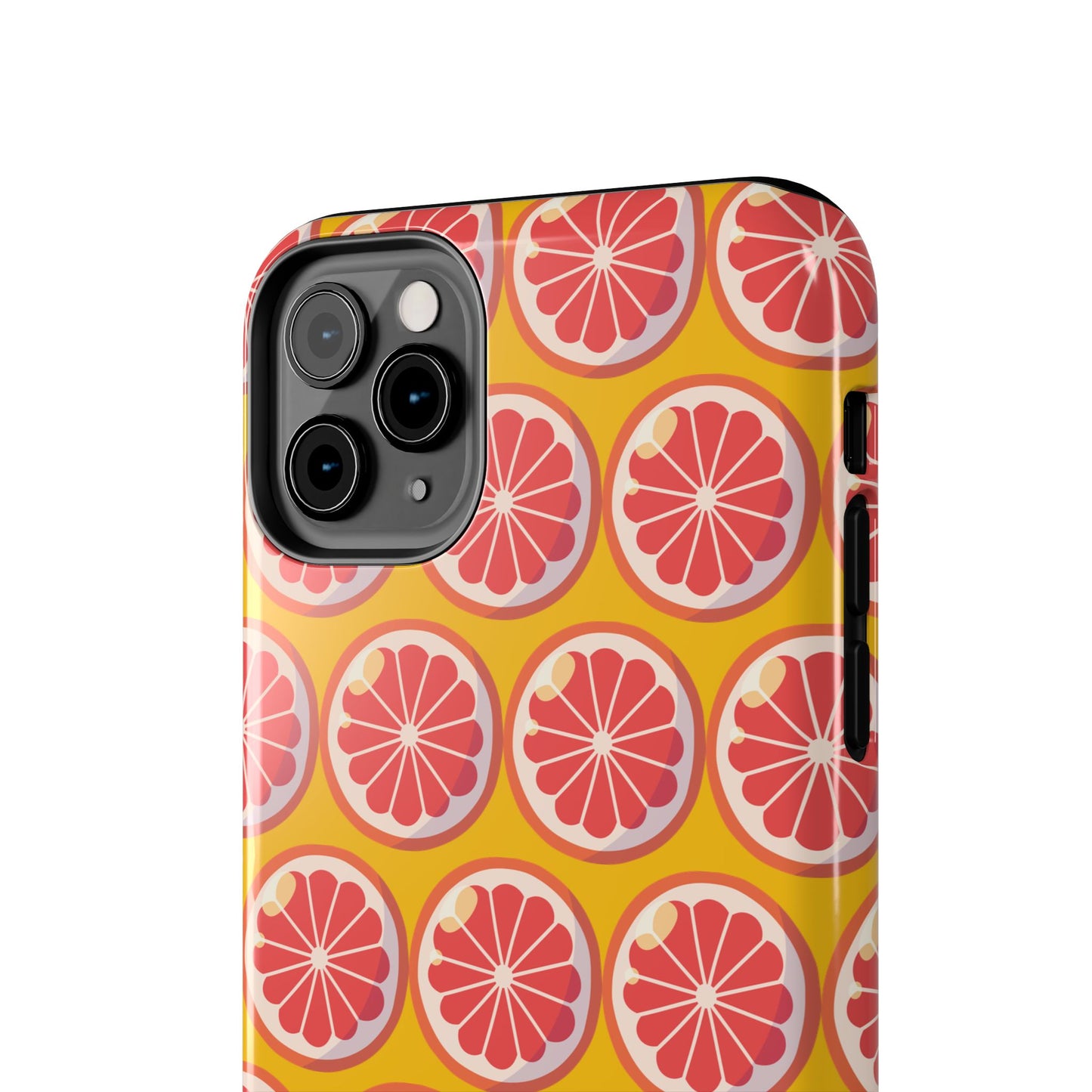 Citrus Pattern Tough Phone Case - Bright Grapefruit Design - for iPhone