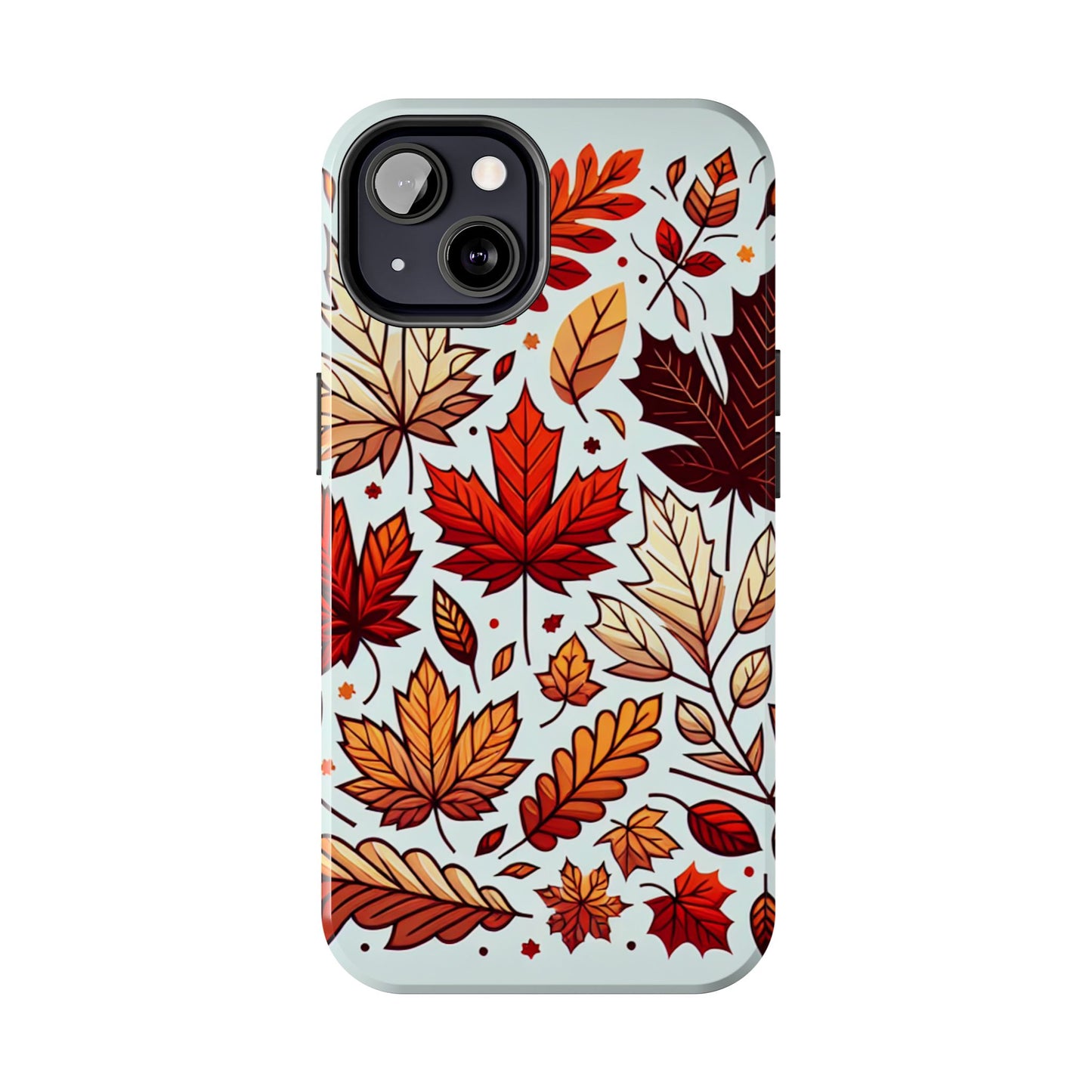 Autumn Leaves Tough Phone Case - Leaves Pattern - for iPhone
