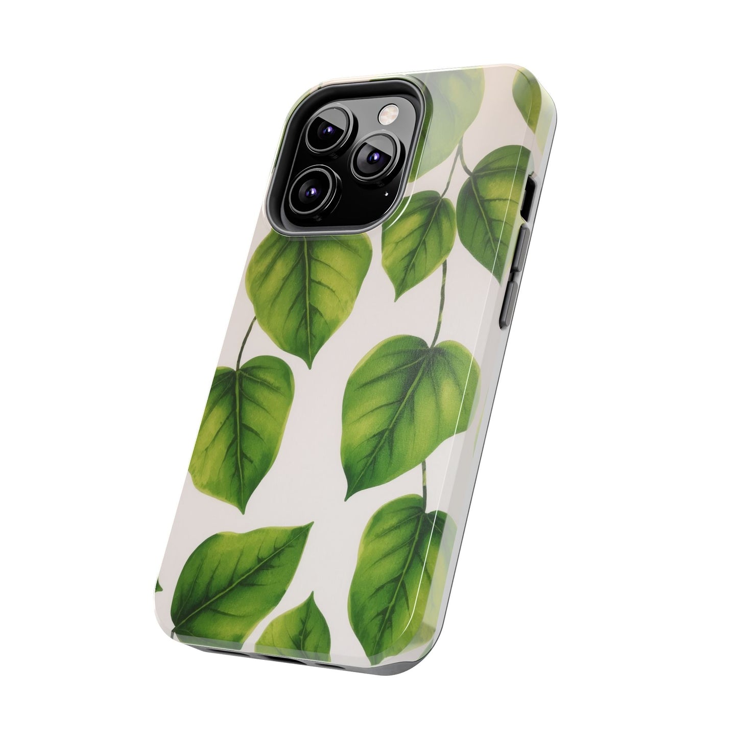 Tough Phone Cases with Green Leaf Design | Eco-Friendly Protection for Nature Lovers