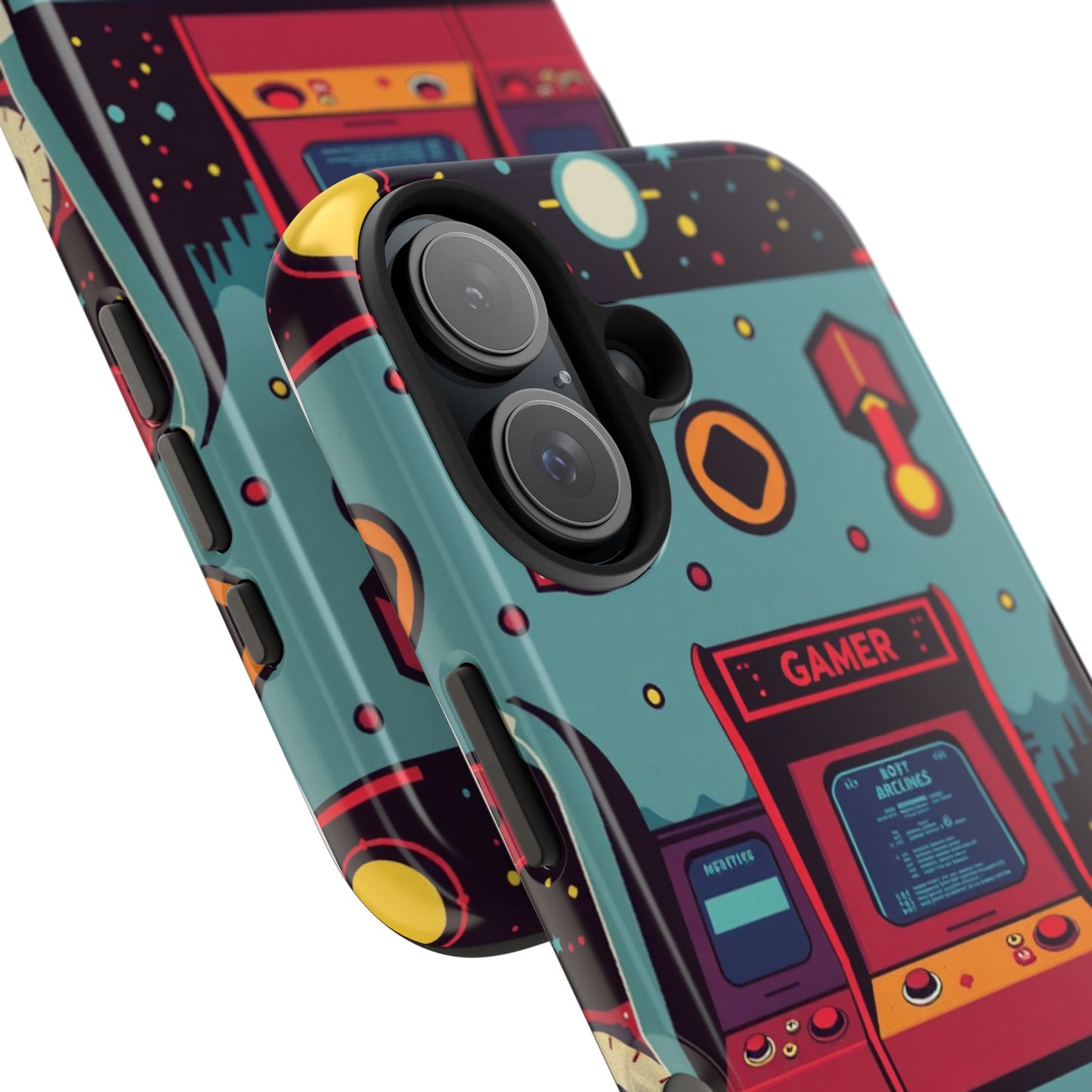 Retro Gamer Tough Phone Case - Vibrant Arcade Design for Gaming Enthusiasts - for iPhone