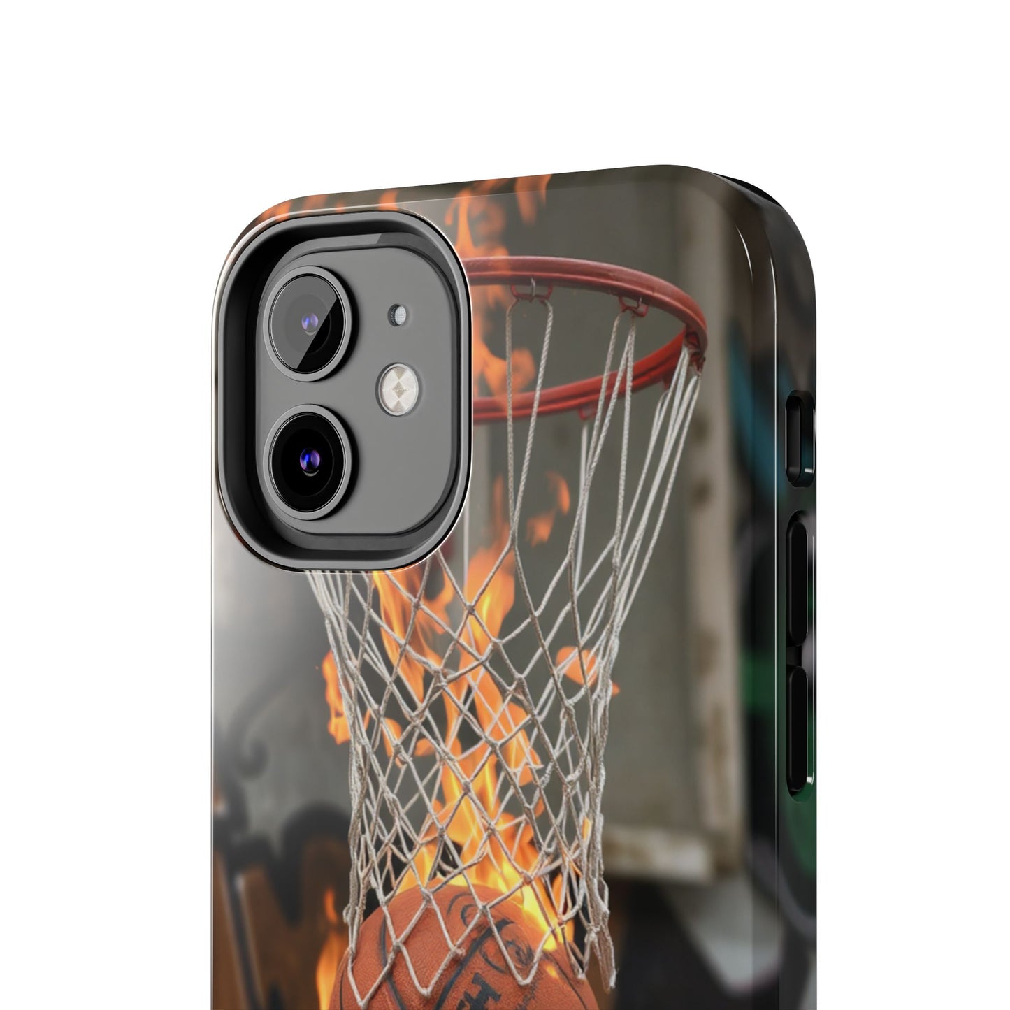 Fire Basketball Tough Phone Case - Durable Sporty Design for Athletes & Fans
