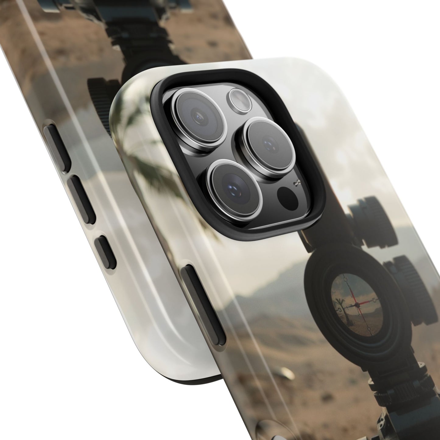 Tough Phone Case with Sniper Scope Design - Durable & Stylish Protection for Outdoors Enthusiasts