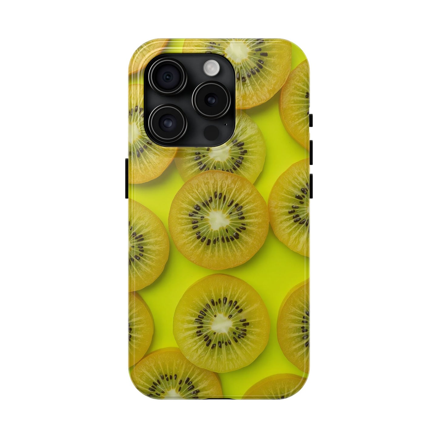 Vibrant Kiwi Tough Phone Case - Bright Yellow Design for Fruit Lovers